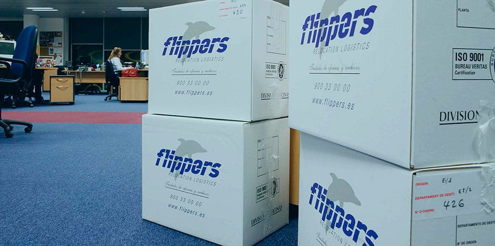 Embalaje cajas Flippers