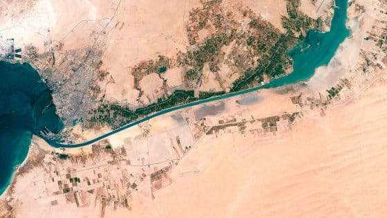 El canal de Suez Satélite